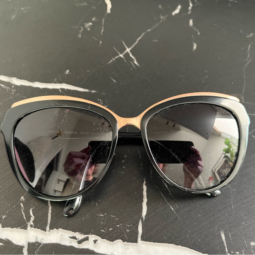 Dolce & Gabbana Black and Gold Sunglasses